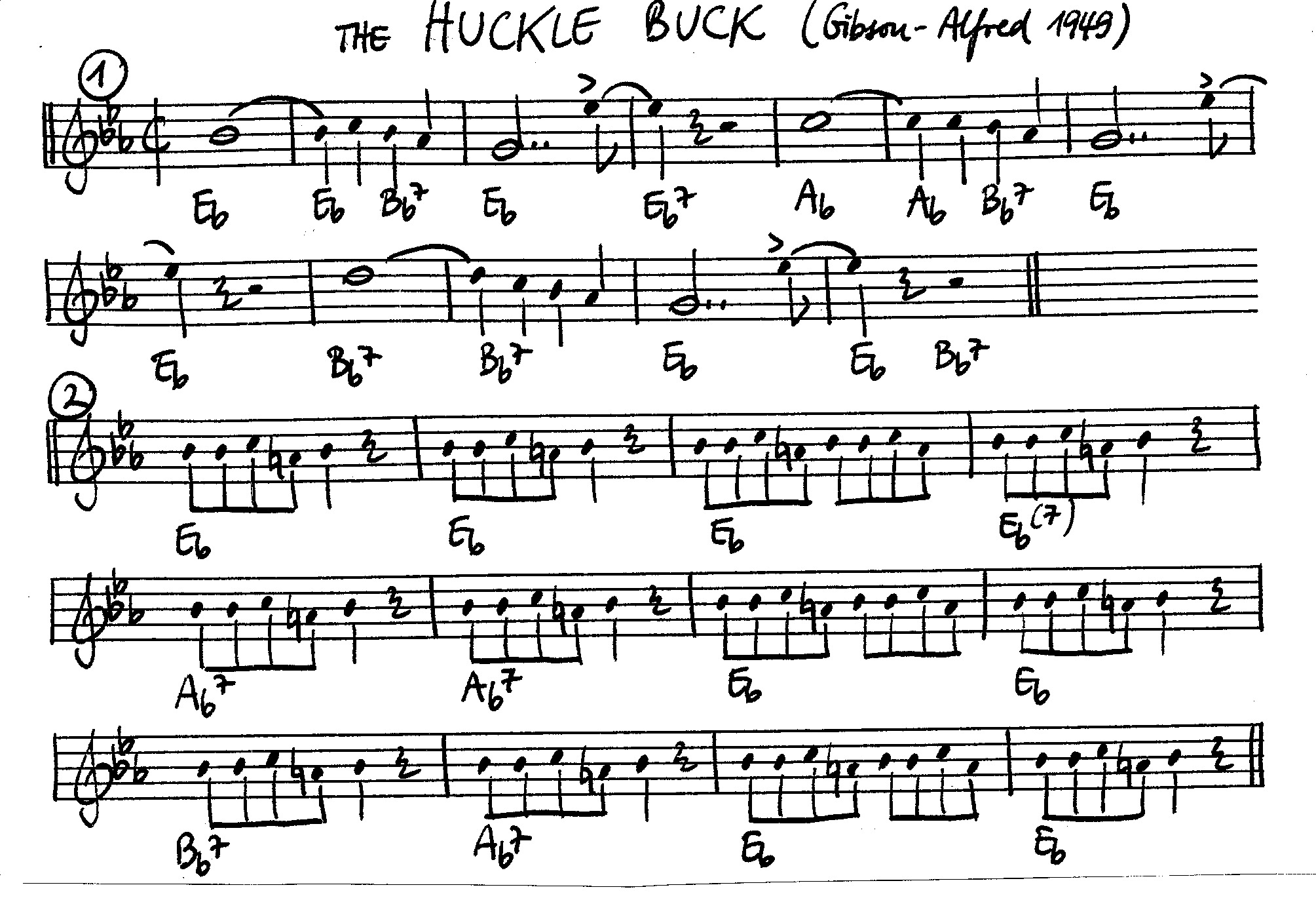 the huckle-buck leadsheet – book us for your next 20s or gatsby event